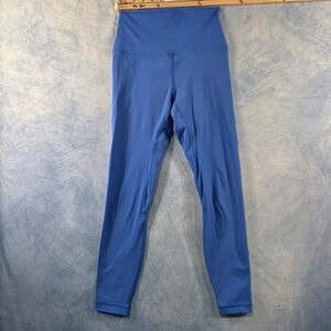 HeyNuts Women Blue High Waisted‎ Yoga Leggings Size XS 7/8 Length HN035